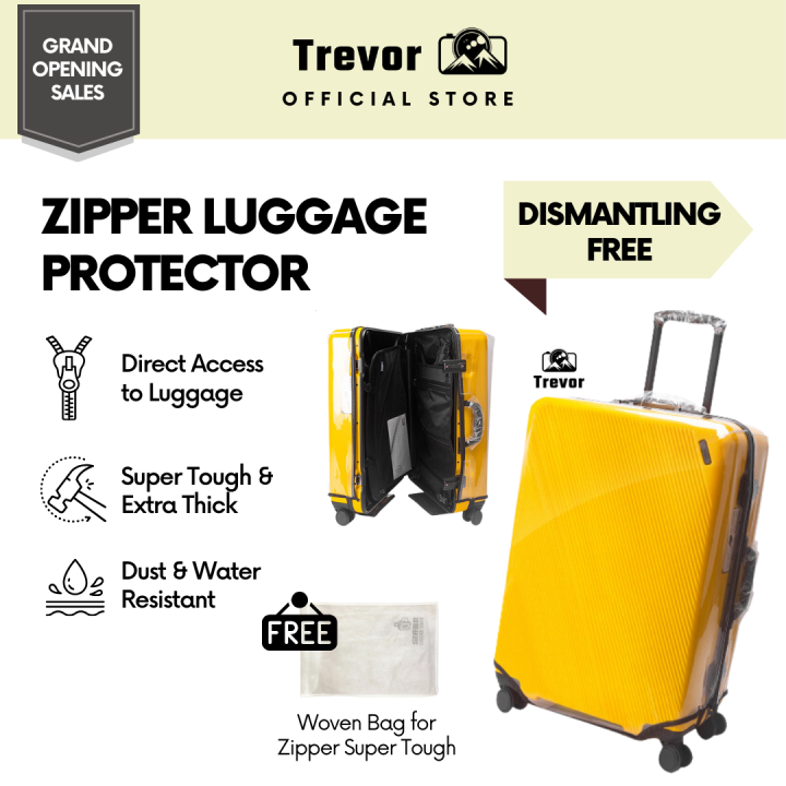 Trevor Zipper Luggage Protector - Dismantling Free Dust Water Scratch 