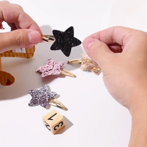 Cute Snap Hair Clip 2000s Girls Star Clip Headdress Adorkable Handmade Women Hair Hair Styling Hairpin