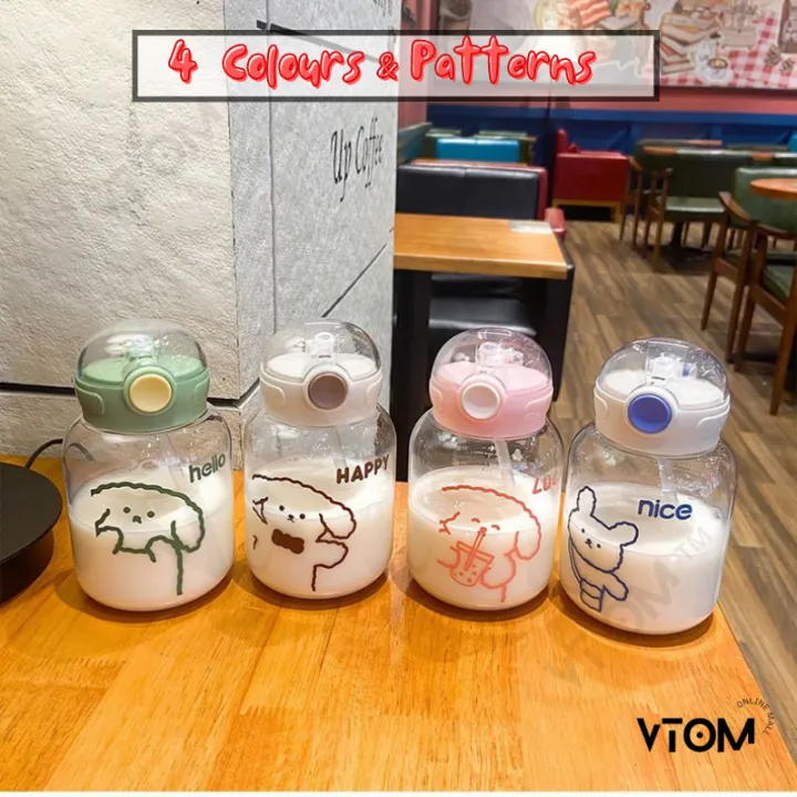 VTOM%20600ml%20Small%20And%20Cute%20Plastic%20Water%20Bottle%20With%20Straw%20For%20Kids%20(8cm%20x%2015cm)%20Drinking%20Botol%20Air%20Plastik%20Budak%20Murah%20-%20Image%203