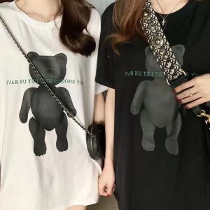 CY5#Korean style printed loose short-sleeved T-shirt women