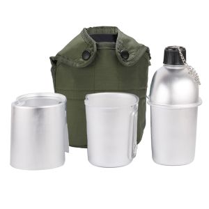 LE VICTORY 3 in 1 Ultra-light with Cover Bag Backpacking Hiking Camping Cookware Set Wood Stove Canteen Cup Cup Kit