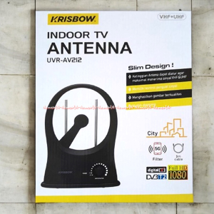 Krisbow Indoor Tv Antena AV-212 Antena dalam Ruangan Kabel Antenna Television Tivi
