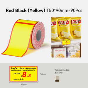 NIIMBOT B21Pro Red Black Thermal Label Printer Portable Bluetooth Inkless Label Maker Supermarket Home Commercial Smart Sticker Machine for Android/IOS Phone