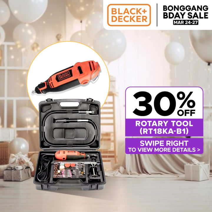 BLACK DECKER Rotary Tool RT18KA B1 Lazada PH