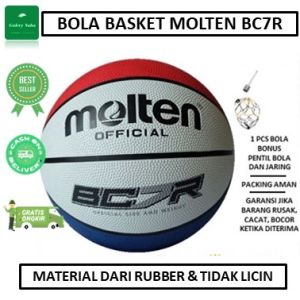 BOLA BASKET KARET MOLTEN BG7R ORIGINAL - BOLA BASKET OUTDOOR INDOOR - BASKETBALL NBA - BOLA BASKET OFFICIAL