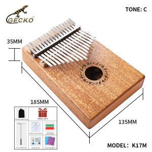 GECKO Kalimba 17 -key thumb piano with waterproof protective box portable child adult gift