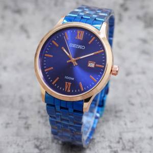 JAM TANGAN FASHION COUPLE - STRAP STAINLESS STEEL - TANGGAL AKTIF - WATER RESIST - FREE BOX DAN BATERAI CADANGAN
