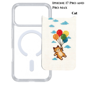 iPhone 17 Pro / Pro Max Clear MagSafe-Compatible Case with Removable Backing | Cat Dog Rabbit Design