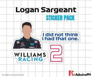 Logan Sargeant Sticker Pack / GLOSSY / MATTE / HOLOGRAPHIC RAINBOW / Waterproof / Scratchproof