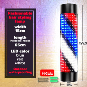 Local delivery Hair Salon Light Barber Bar Salon Logo LED lights Classic Tri Color 60/90CM barber pole light intelligent turning light 转灯发廊理发店