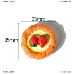 [COD] Technicolore Dollhouse Miniature Cake Dessert Biscuit Tray Fork Model Kitchen Tableware Food Decor Toy Doll House Accessories