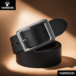 Yarrison sun black C2 ikat pinggang / sabuk pria kulit stainless men belt