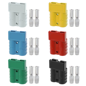 Quick Connect Disconnect Electrical Plug 50A 600V for Recovery Winch or Trailer with 2Pcs Terminal pins