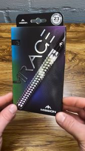 MISSION STEEL TIP DARTS - 23G/25G Mirage 90% Tungsten DART SET ORIGINAL STEEL DART