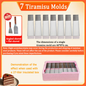 Phlinice Portable Tiramisu Cooler Box with Clear Lid | Food-Safe EPP Material 6/7 Molds Capacity | Perfect for Vendors