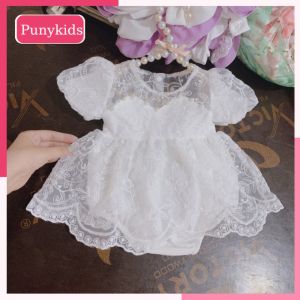 Váy Bé Gái Sơ Sinh PUNYKIDS. Body Đầy Tháng Cho Bé Tặng Kèm Mũ Và Tất. Bodysuit Cho Bé Sơ Sinh 0-12 Tháng - Punykids