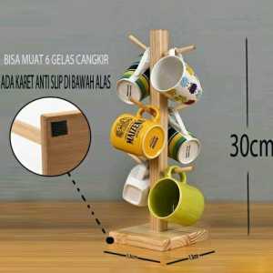 TEMPAT MUG GELAS Rak Cangkir Tempat Cup Holder Stand
