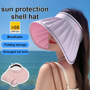 Womens summer large brim antiultraviolet hollow top sun hat sunscreen hat surrounded by cover face