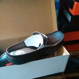 Sepatu sandal Pria Kulit asli Model Slip on + Zipper ( Laofer )