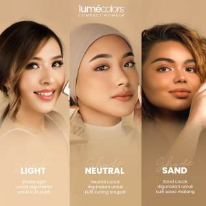 Lumecolors Paket Hemat Bundling Compact Powder + Beauty Blender