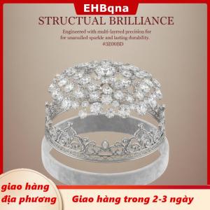 [COD] EHBqna 3PF Ship within 24 hours Đám cưới tóc Tiara pha lê Bridal Tiara vương miện bạc màu diadem Mạng Che Mặt tiaras Phụ kiện tóc cưới headpieces đầu trang sức