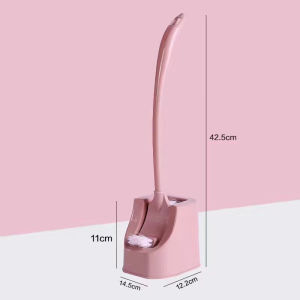Double-Sided Toilet Brush Bathroom Toilet Bowl Brush with Long Holder Accessories Toilet Cleaner Brush