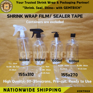 Shrink Wrap Plastic Packaging for Bottle Container Transparent Plastic Sealer Tape Film/ Shrinkable
