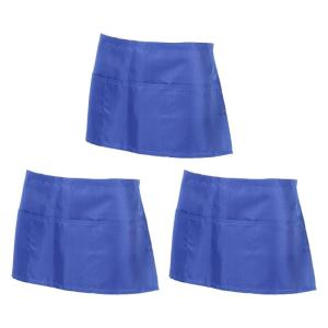 Server Apron Heavy Duty Polyester 3 Compartment Pocket Stainproof Waist Apron Service Industry