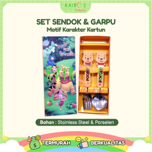 Alat Makan Sendok dan Garpu Anak Karakter Kartun