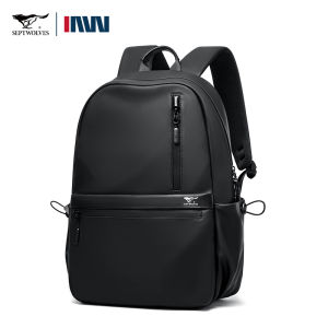 SEPTWOLVES Leather backpack for men Waterproof High quality Notebook Capacity genuine backpack For Working Business Travel