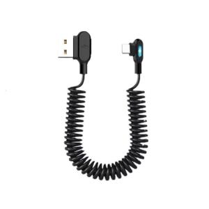 Linh hoạt Cáp USB xoay được C dây 6A nhanh chóng chi phí lò xo cuộn Thiết kế cáp sạc cho nhiều thiết bị