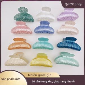 Hàng có sẵn✨ Clip tóc cổ điển cho cô gái Claw Clip mới bằng đá cẩm thạch kết cấu barrette cá mập clip cho phụ nữ tóc phụ kiện