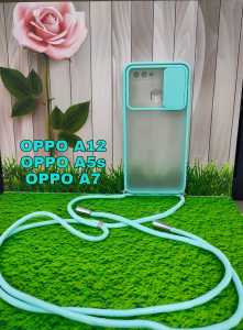 OPPO A12 / A5s / A7 / A11K / F9 / F9 PRO / 2 PRO CASING SOFT CASE DOVE SLIDING CAMERA PLUS TALI LAYNARD MODEL TERBARU - PGC SHOP