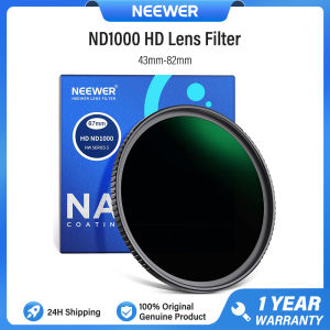 NEEWER ND1000 HD Lens Filter 10-Stop Fixed Neutral Density Multi Layer Nano Coated Ultra Slim Filter 43mm-82mm
