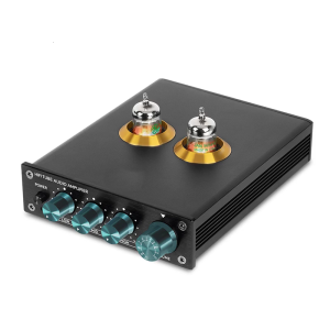 Hifi Tube Audios Preamplifier 6K4 Vacuum Tube Amplifiers Buffers Adjustment Audios Tube Preamp Stereoes Receiver EU Plug