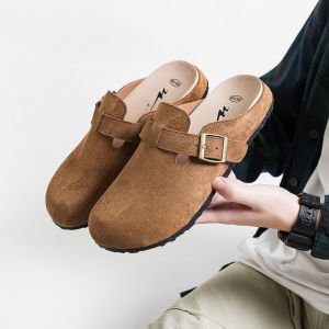 Mens slip-on shoes 2026 new model thick-soled slippers soft-soled flat-soled fishing clogs half-slippers loafers 1201