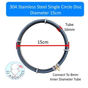 High Quality Stainless Steel Nano Aeration Disc Fish Pond Aquaculture Oxygen Plate Oxygen Ring Aquarium