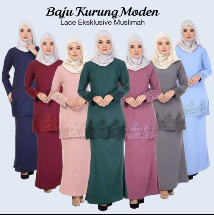 Baju Kurung Moden Lace Murah Ala Rina Harun Exclusive Swarowski Baju