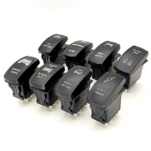 2pcs 12V 20A thanh đèn thiết bị chuyển mạch thay thế 5 Pins 2 vị trí Cầu dao mở tắt thiết bị chuyển mạch chịu đựng Marine thuyền công tắc đảo điện