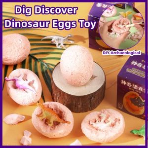 Discover Dinosaur Fossil Egg Clay Archaeology Jurassic World Tyrannosaurus Model Excavation Educational Kit Toy Fun Kids Toy Gift