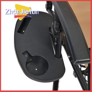 zhanjietun Recliner Folding Chair Tray Drink Holder Portable Side Tray Breakfast Beach Chair Cup Holder For Outdoor Camping Accessories