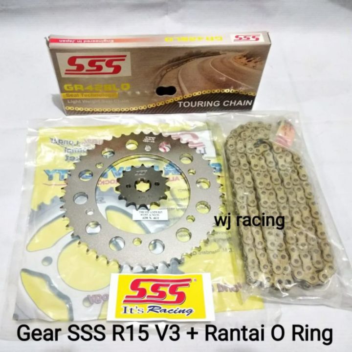 FLASH SALLE Gear Set SSS R15 V3 + Rantai SSS O Ring 428 LO 140L