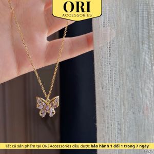 Dây chuyền nữ Cánh bướm thủy tinh Hilary xinh xắn thời trang ORI ACCESSORIES D079