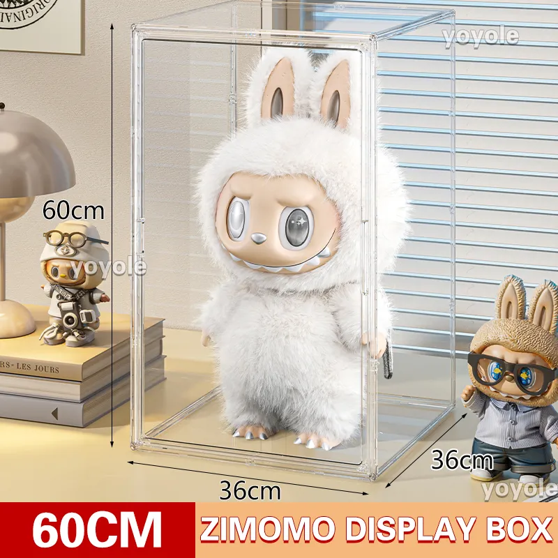 Zimomo Display Box Labubu Display Case Popmart Acrylix Storage Box