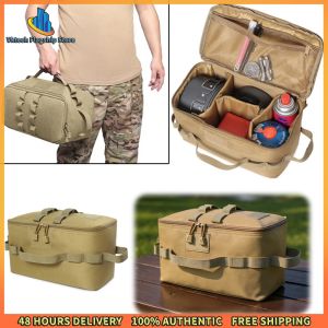 Vktech Outdoor Gas Tank Storage Bag for Camping and Hiking Foldable Ground Nail Tool Bag Durable Waterproof Portable Picnic Cookware Container