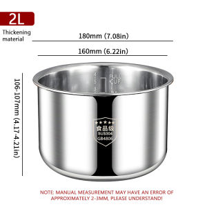 304 stainless steel food grade  rice cooker inner Large capacity non stick pan universal Multifunc inne