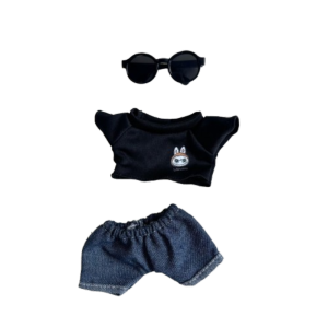 YDIJEJ lลาบูบู้ ชุดเดรส inspbu Time เสื้อเบลาส์ สีสันสดใส อุปกรณ์เสริมของเล่น ชุดตุ๊กตาผ้ากำมะหยี่ แฟชั่นสำหรับผู้หญิง มินิมินิ ชุดตุ๊กตาผ้าคอตตอนบู อุปกรณ์ตุ๊กตาผ้าฝ้าย