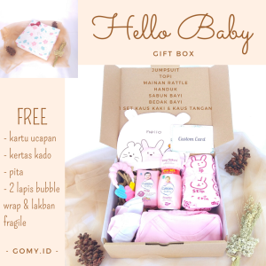 HELLO BABY gomy.id gift box baby kado bayi hadiah lahiran hampers newborn kado anak