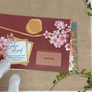 (100 pcs) Undangan Pernikahan Simple Mewah Murah Hepi 21.305