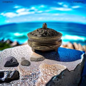 [COD] xiangshun กระถางธูปทองเหลืองลายมังกรฟีนิกซ์มีช่องใส่ธูปเครื่องหอม